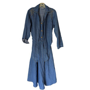 Vintage Monique Fashions Denim Dress Sz 6